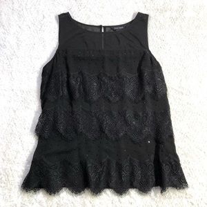White House Black Market Lace/Sequin Top